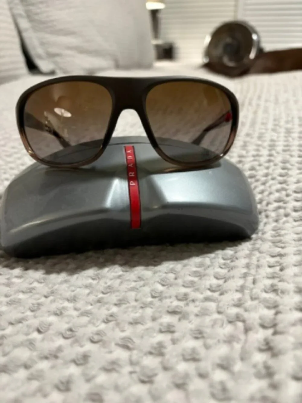Prada SPS 06N GA1-1A1 Shield Brown Sunglasses 64-16-130